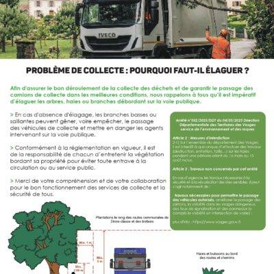 # Info Sicovad | Collecte et élagage