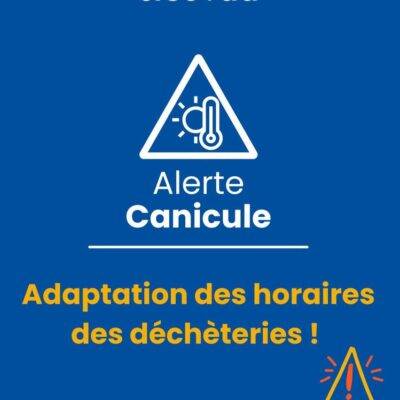 # SICOVAD | Canicule & horaires de déchèterie